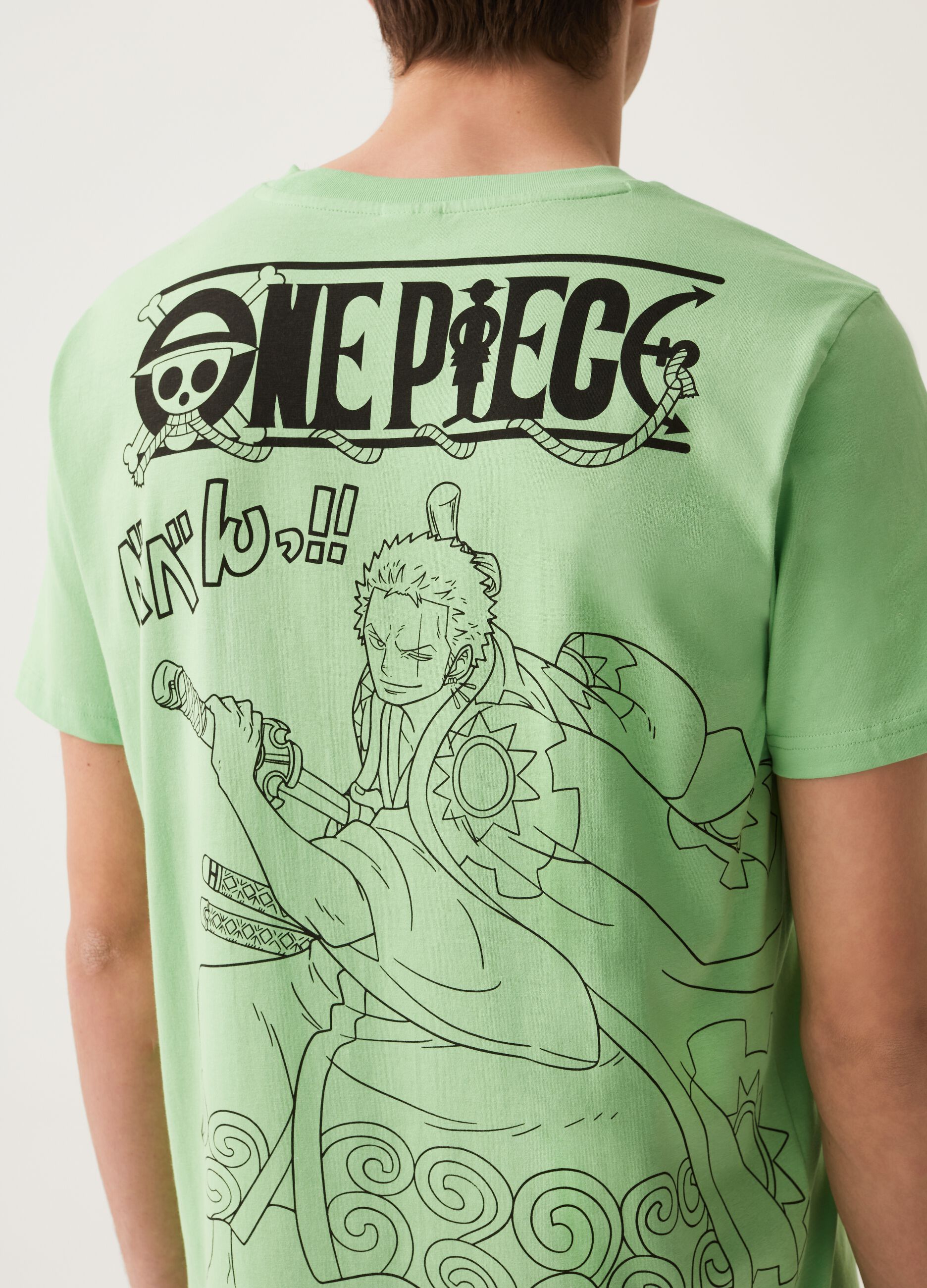 T-shirt with One Piece Roronoa Zoro print
