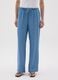Women's wide blue pure Lyocell trousers_1