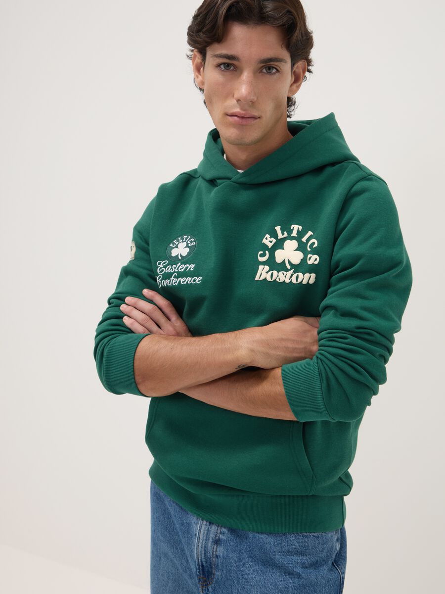 Green cotton-blend Boston Celtics hoodie_1