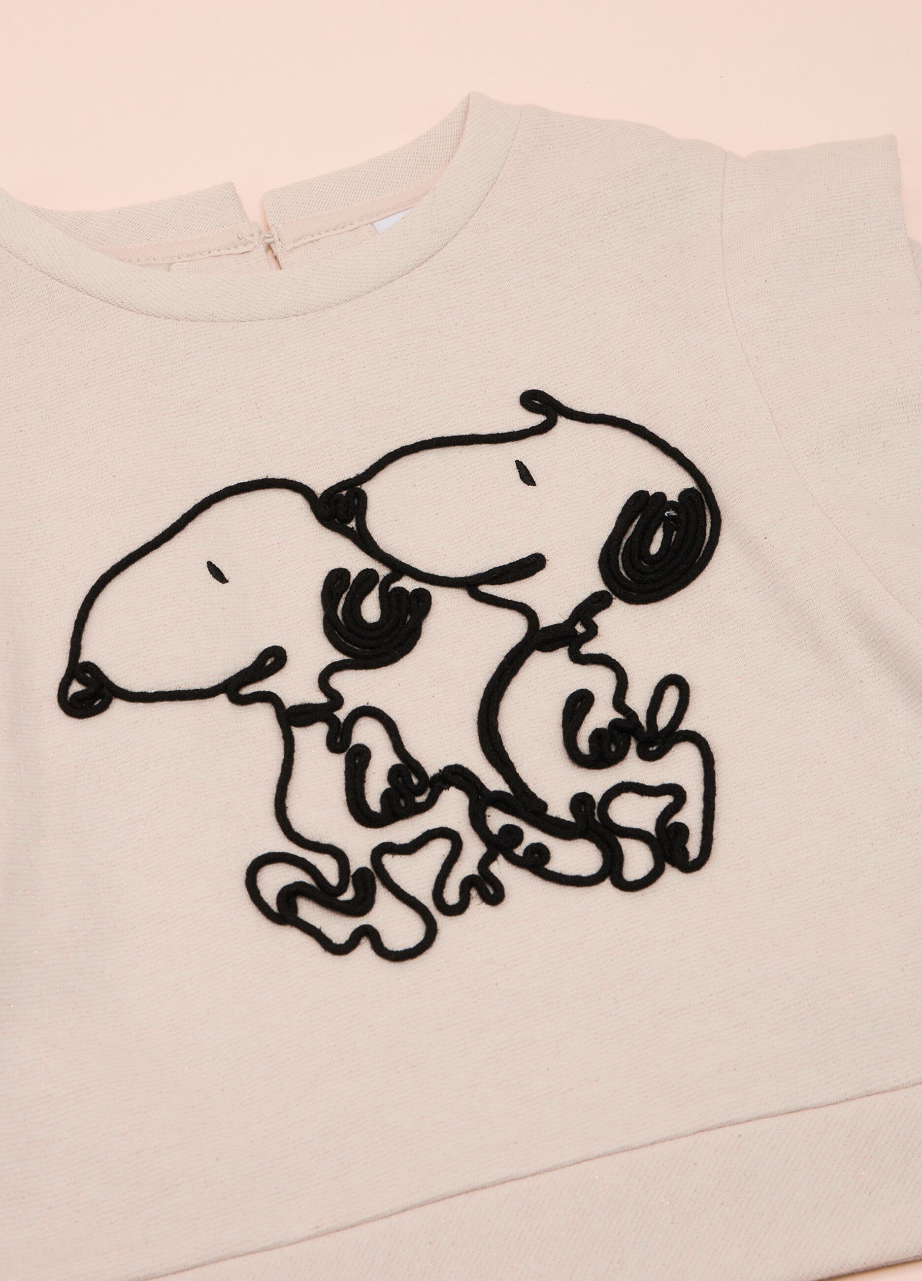 Felpa Snoopy in misto cotone e lurex