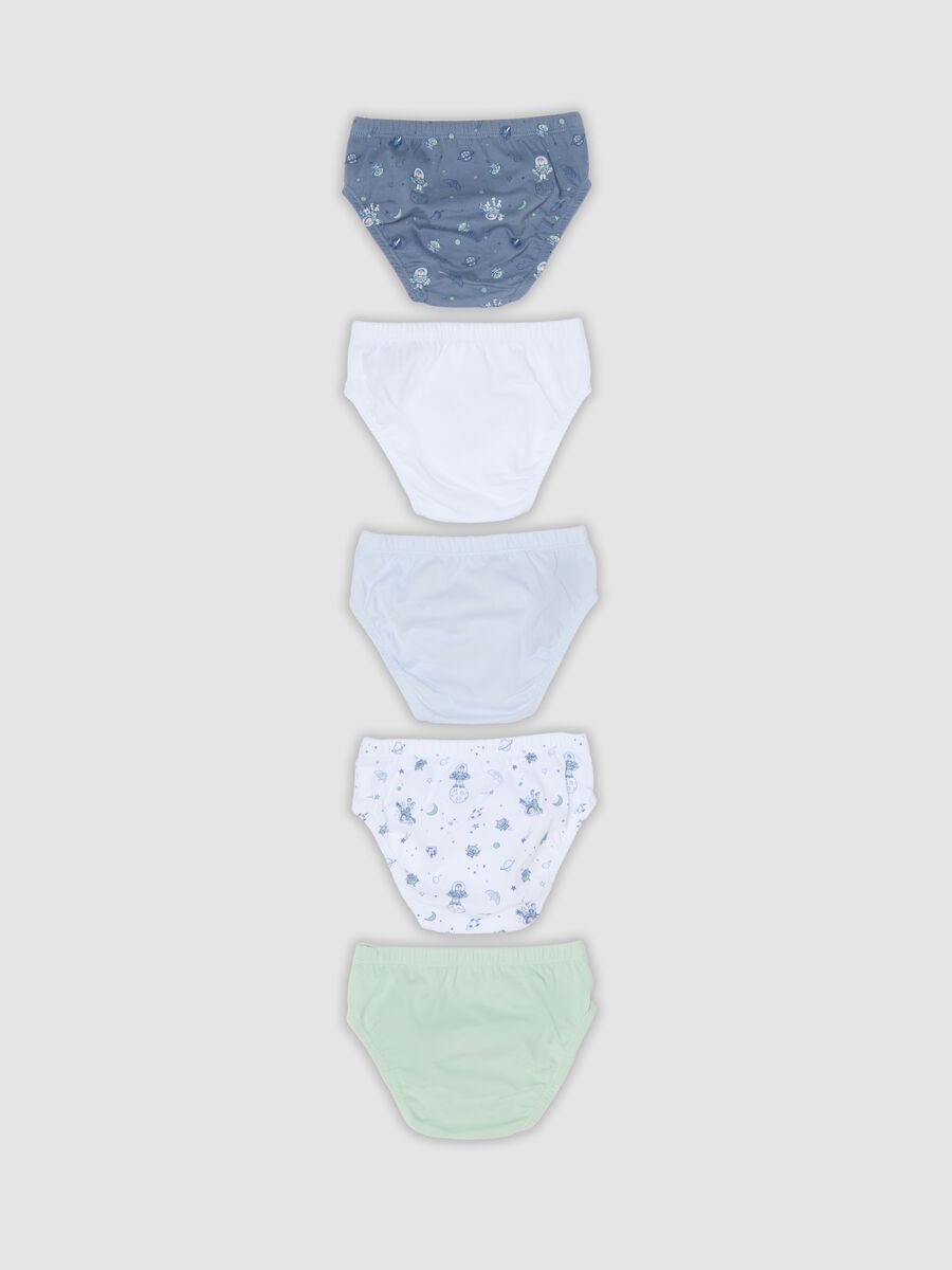 Multipack di cinque slip multicolor in cotone organico con grafiche Toy Story_1