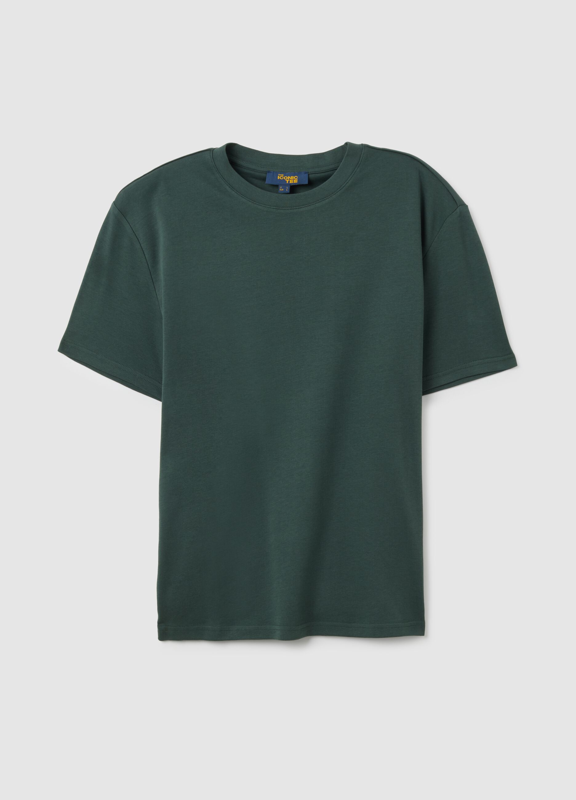 T-shirt in puro cotone verde relaxed fit