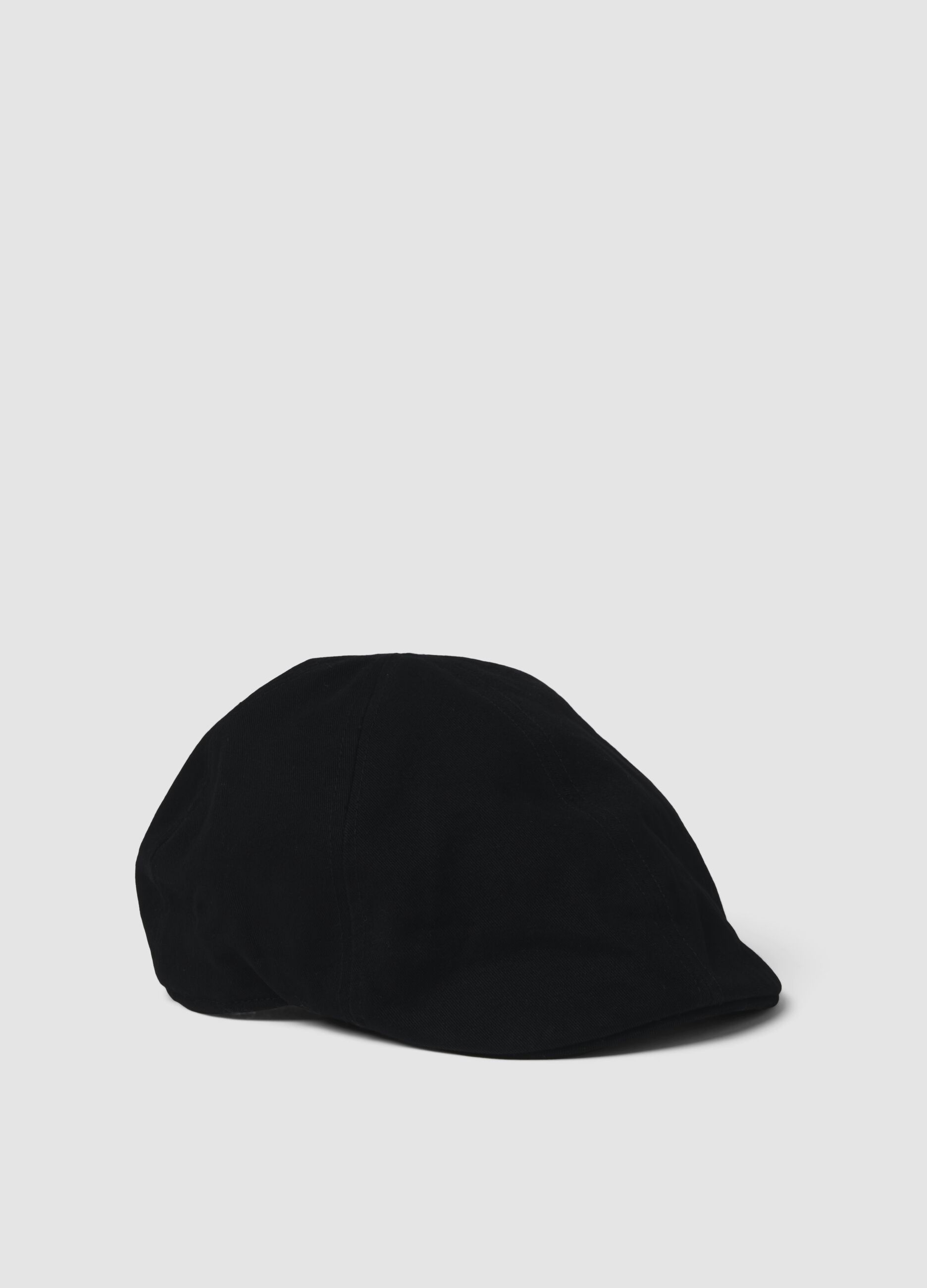 Black pure cotton flat cap