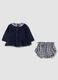 Navy two-piece cotton-blend set_1