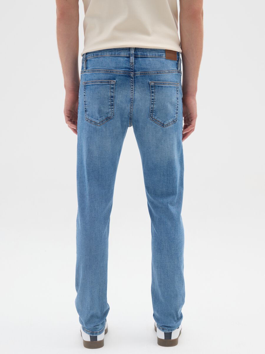 Jeans in denim blu in cotone elasticizzato slim fit_2