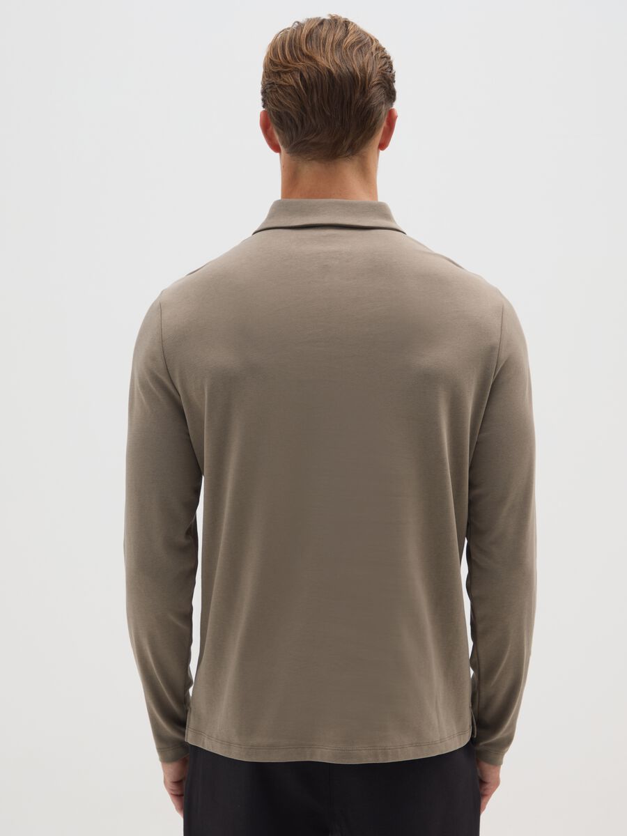 Polo in misto cotone verde regular fit_2