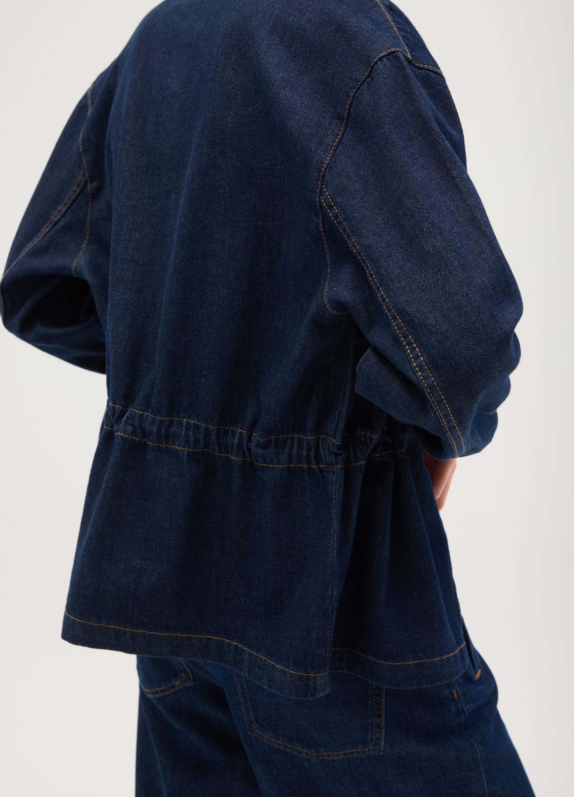 Camicia da donna in puro cotone denim