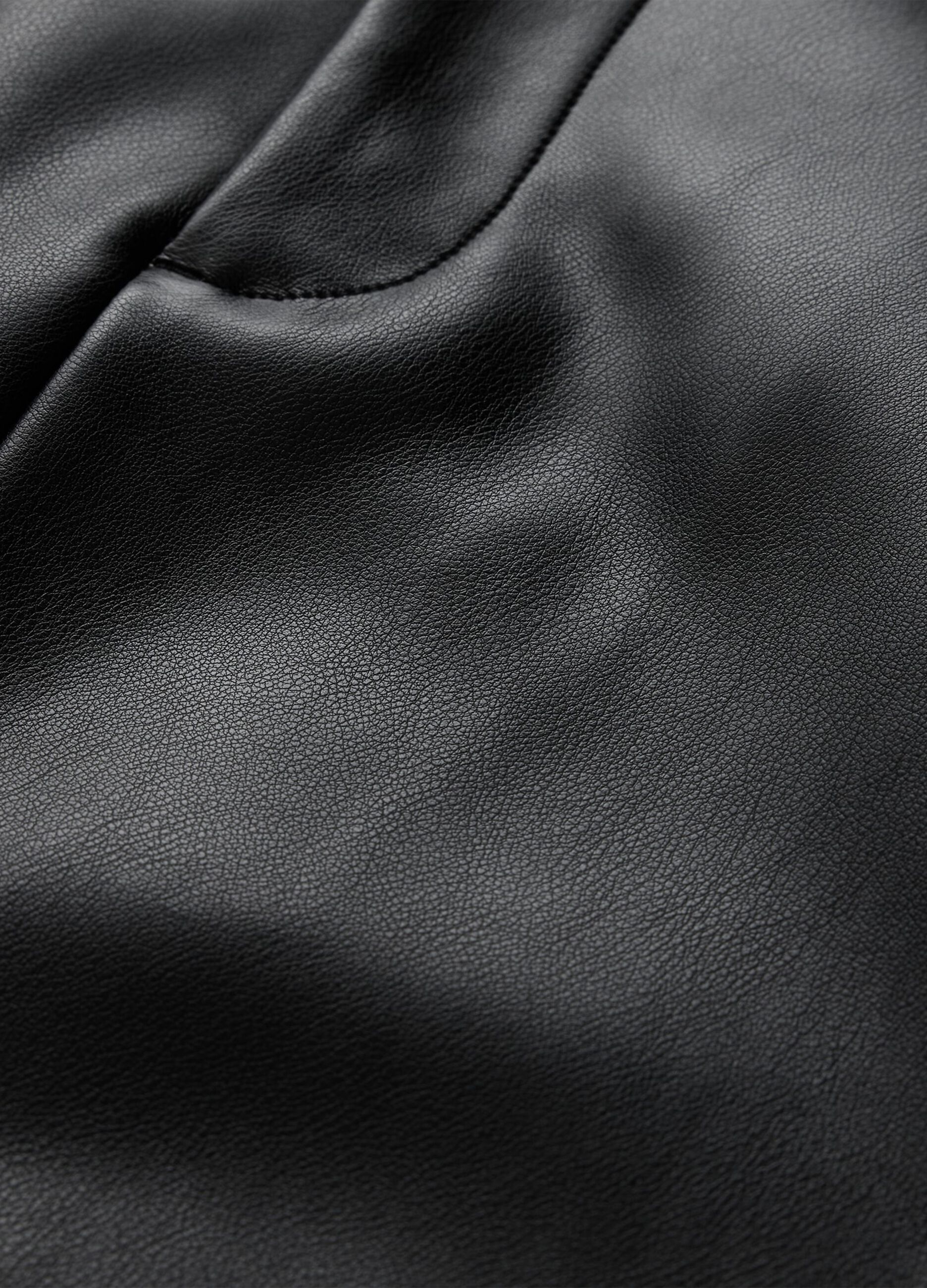 Glossy-effect midi cargo skirt