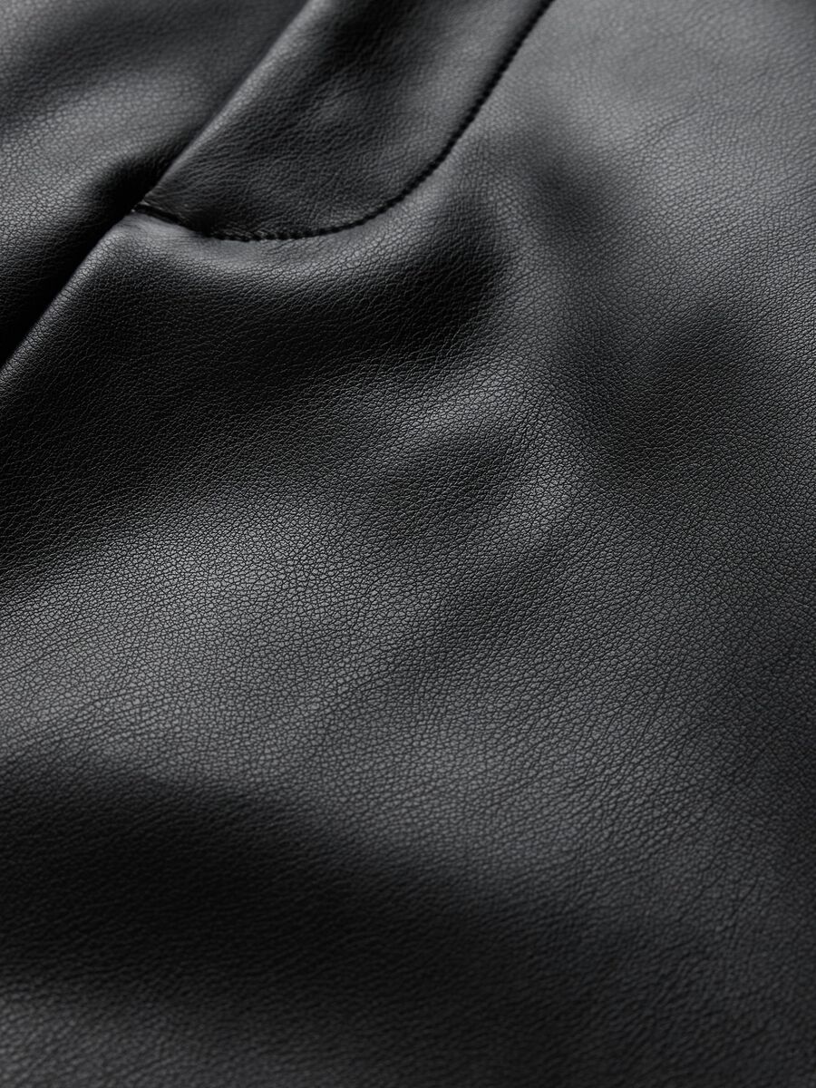 Glossy-effect midi cargo skirt_4