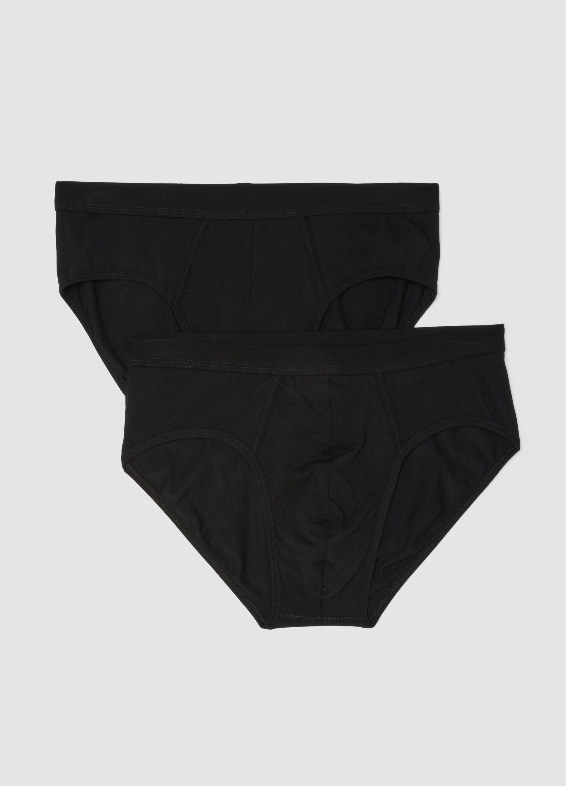 Bipack di slip neri in cotone Supima elasticizzato