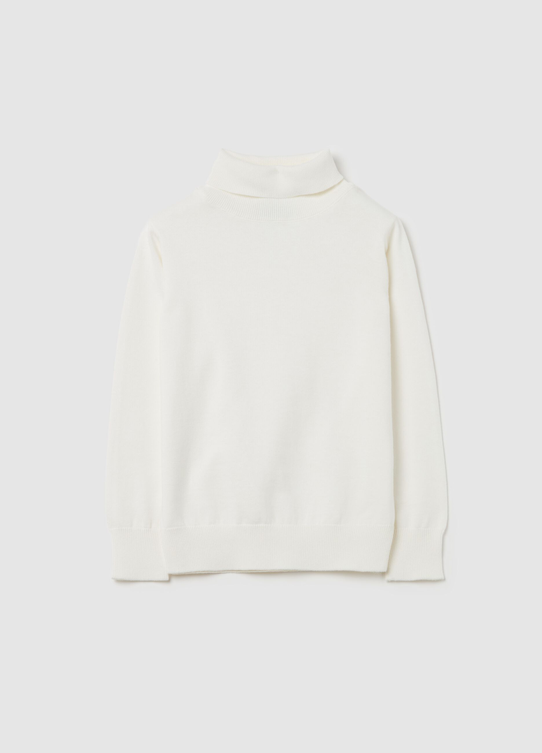 Cotton high-neck pullover