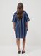 Blue striped pure cotton shirt dress_3