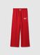 Red wide-leg cotton blend trousers regular fit with Everlast logo_4