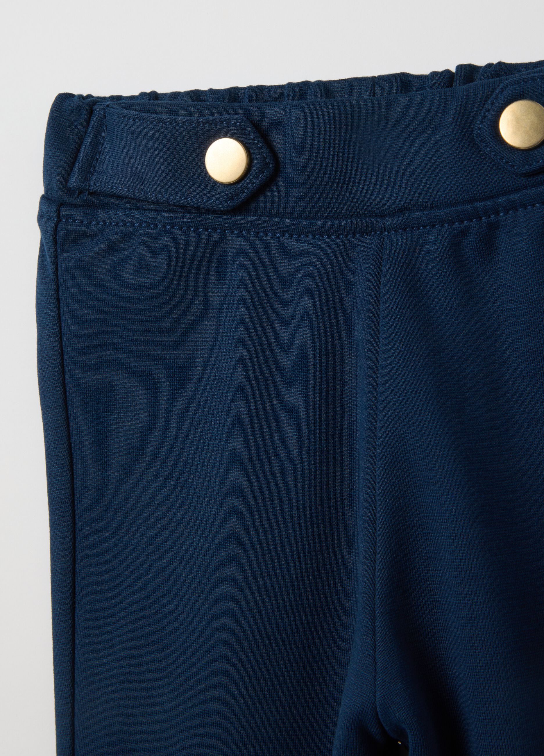Girls' Blue Flare Leggings