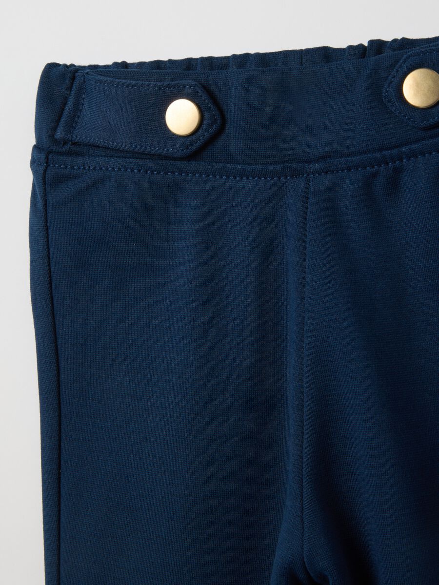 Girls' Blue Flare Leggings_2