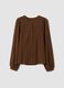 Brown regular-fit shirt with buttons and long sleeves_0