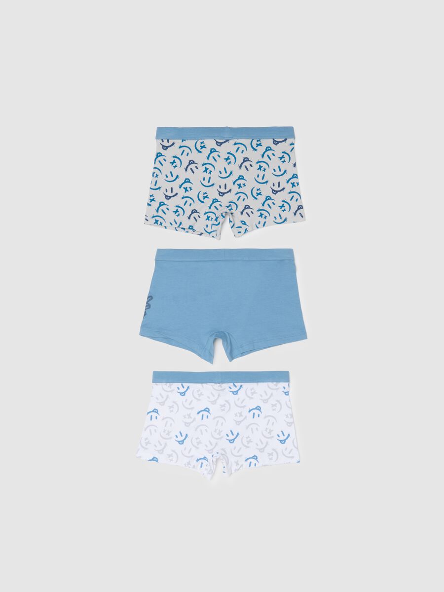 Kids' multicolour cotton blend regular fit boxer tripack_1