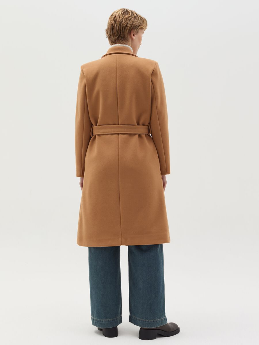 Double-breasted trench coat in cloth with belt_3