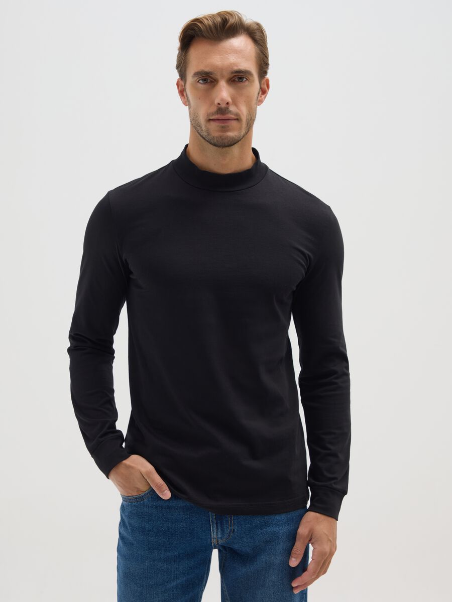 Pure cotton black regular fit sweater_0