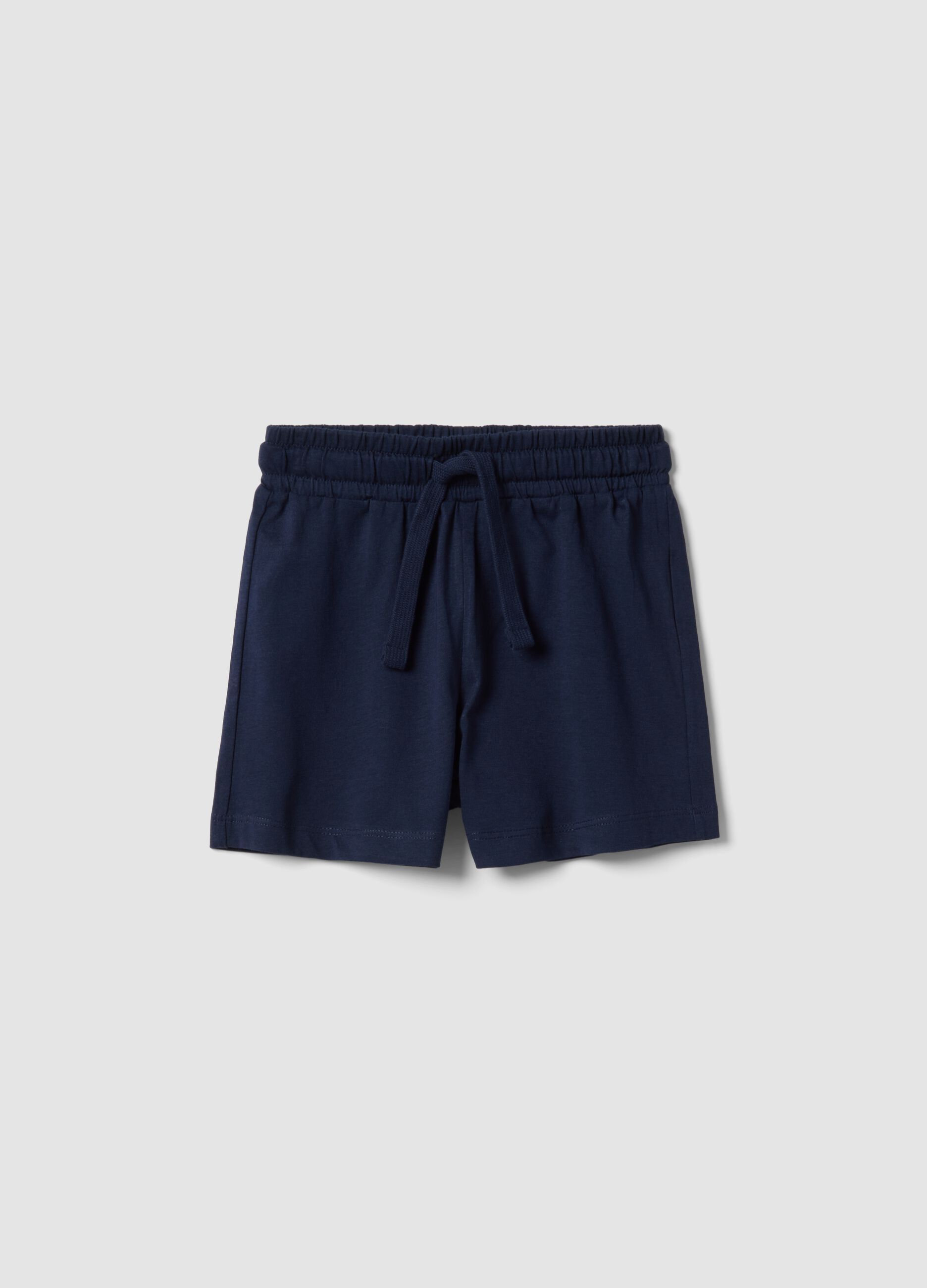 Girls&rsquo; blue pure cotton regular-fit shorts