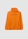 Orange cotton blend regular fit children's sweatshirt_3