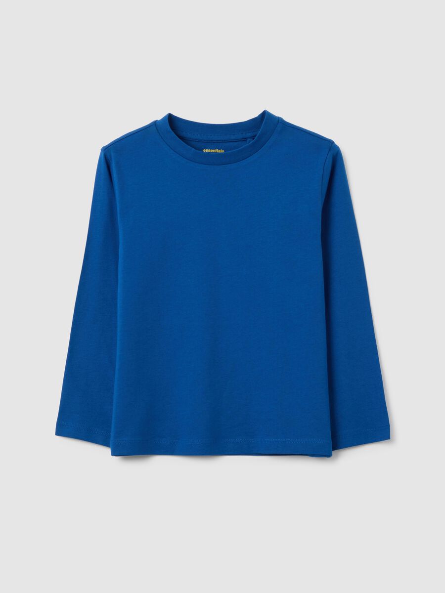 Children's regular fit blue pure cotton t-shirt_0