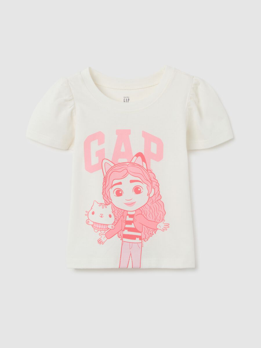Girls' White Pure Cotton T-shirt_0
