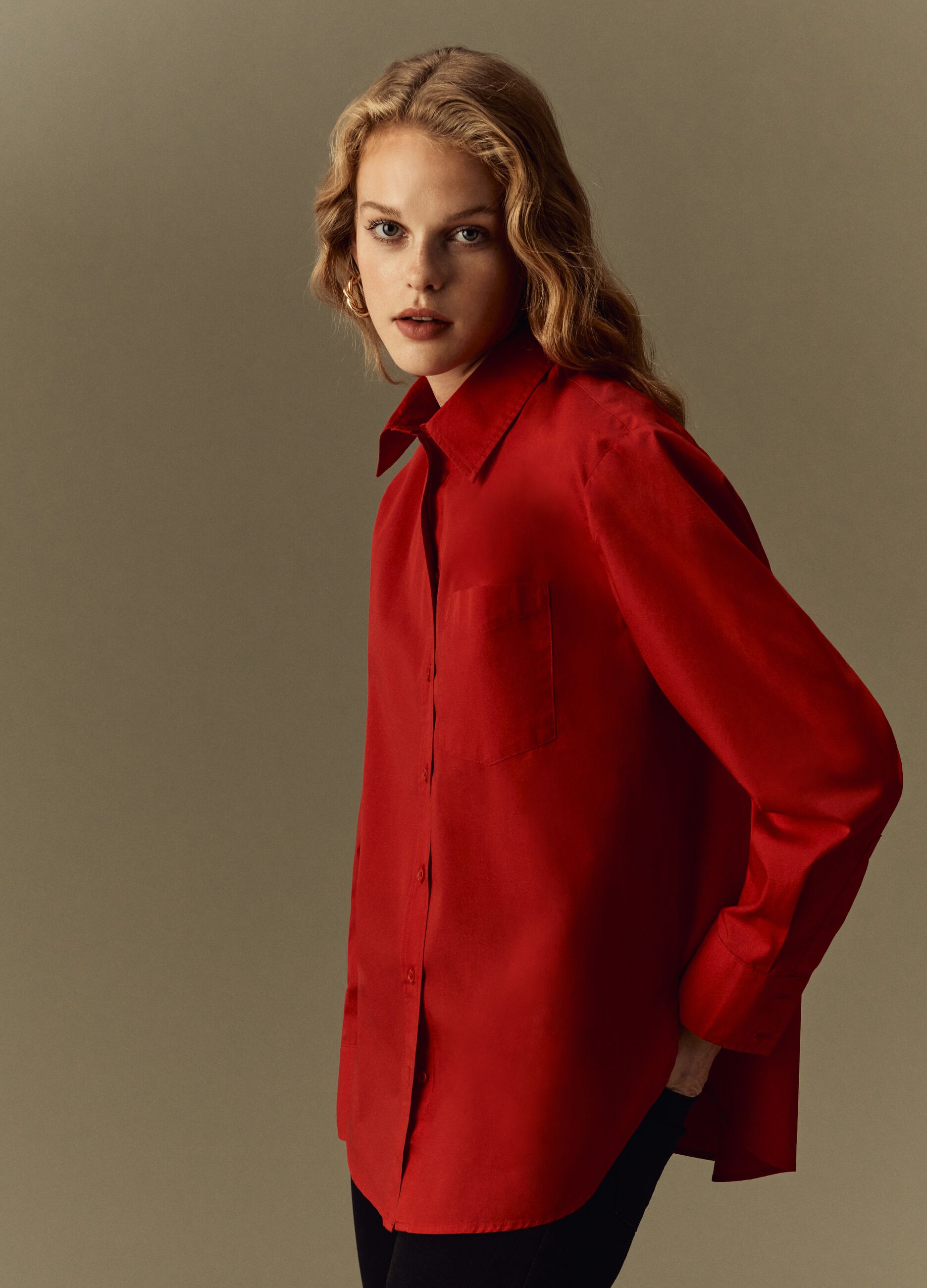 Camicia in cotone con tasca_1