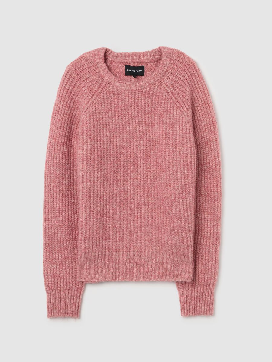 Maglione rosa a coste regular fit_4