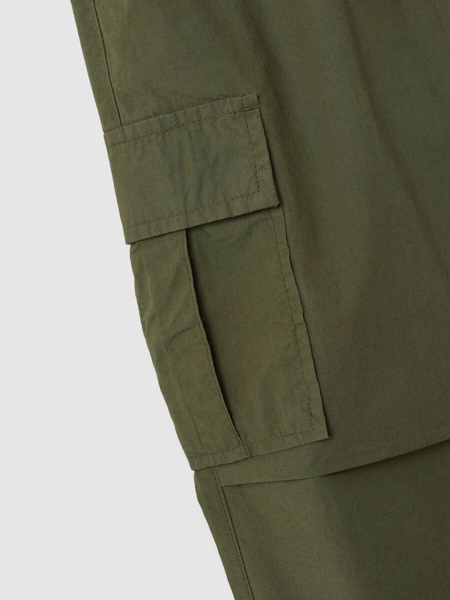 Cargo joggers in cotton with drawstring_2