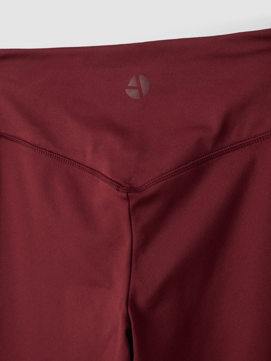 Leggings rossi flare in tessuto elasticizzato_6
