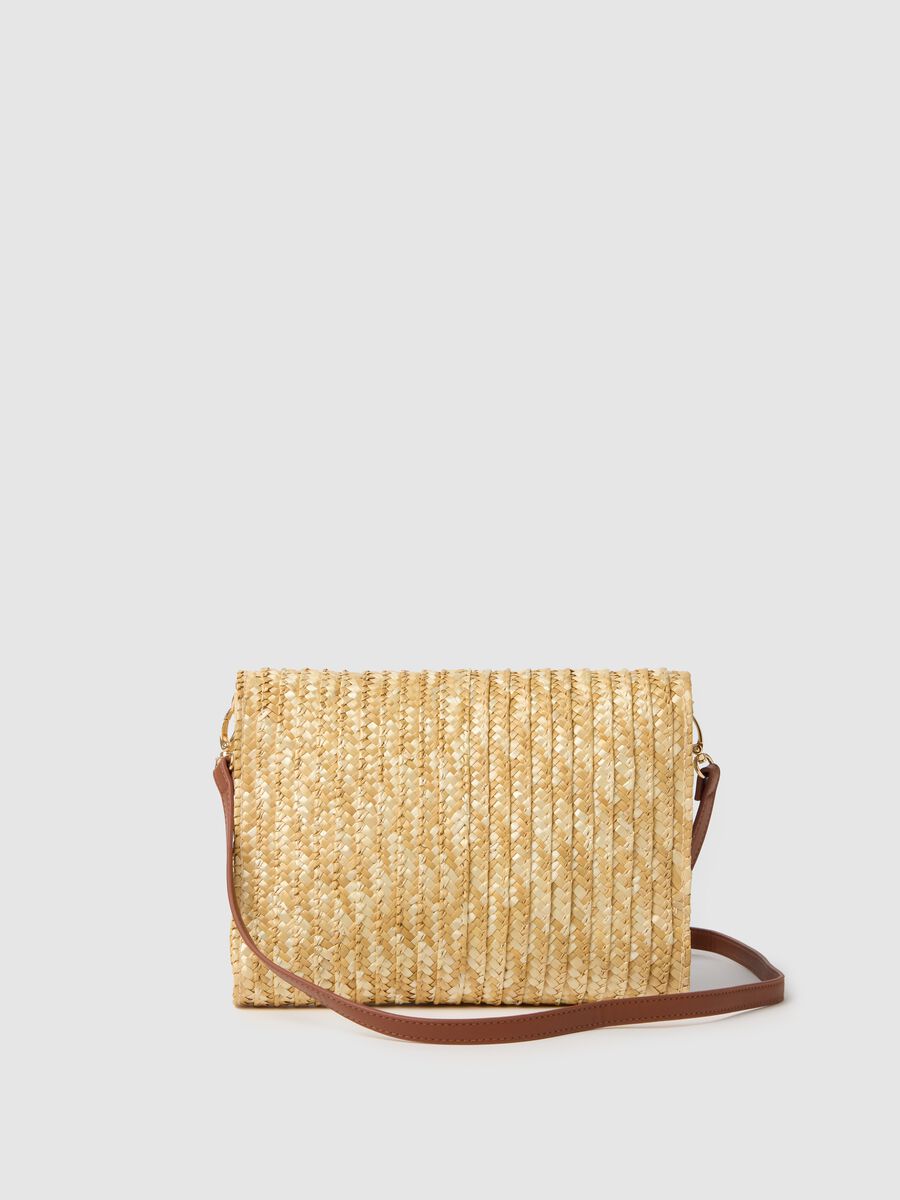 Rectangular bag in woven straw_1