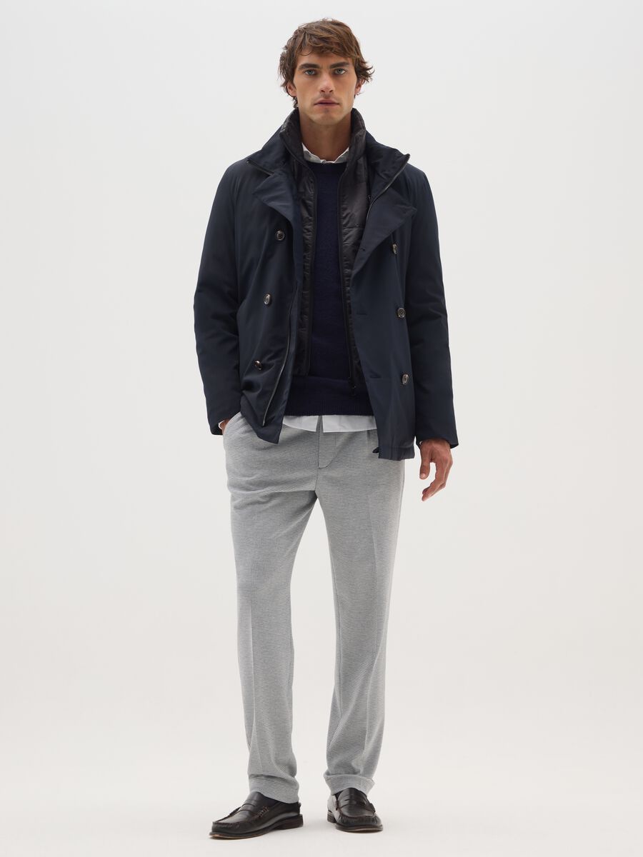 Giacca blu con zip_1