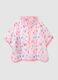 Multicoloured waterproof poncho for girls with Disney print_1