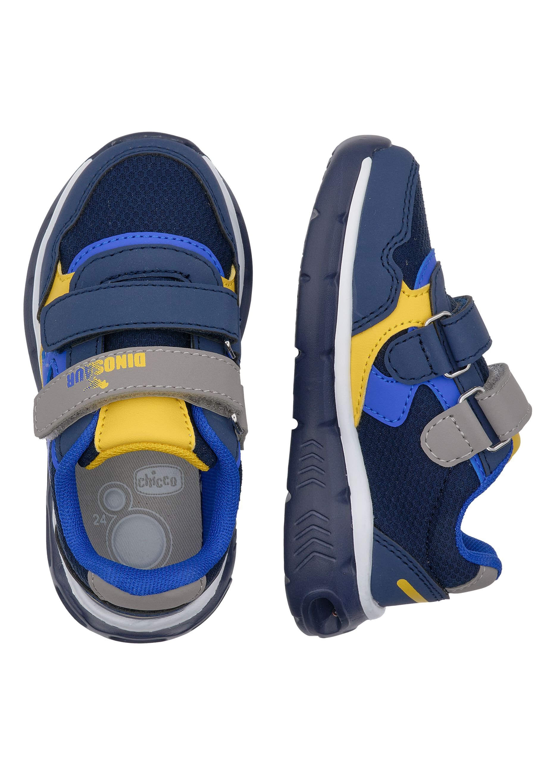 Blue children's sneakers with lights
