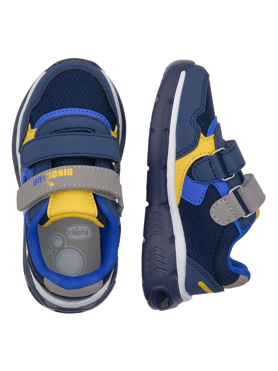 Blue children's sneakers with lights_2