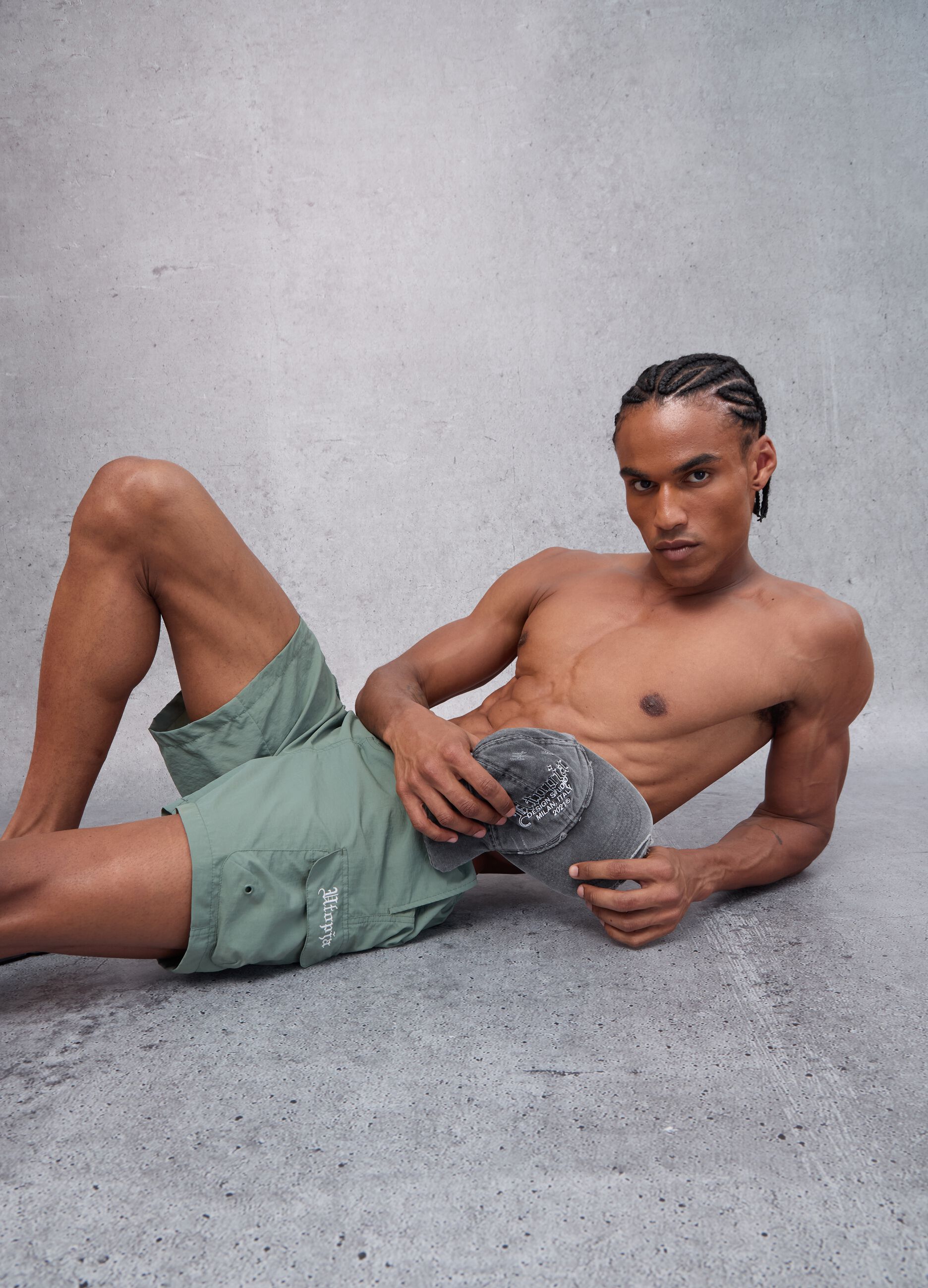 Cargo Swim Shorts Military Green 