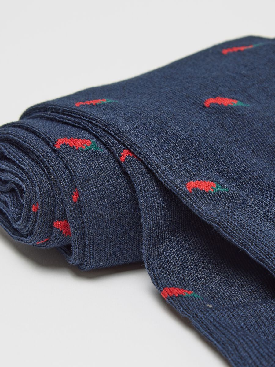Long stretch viscose socks with design_2
