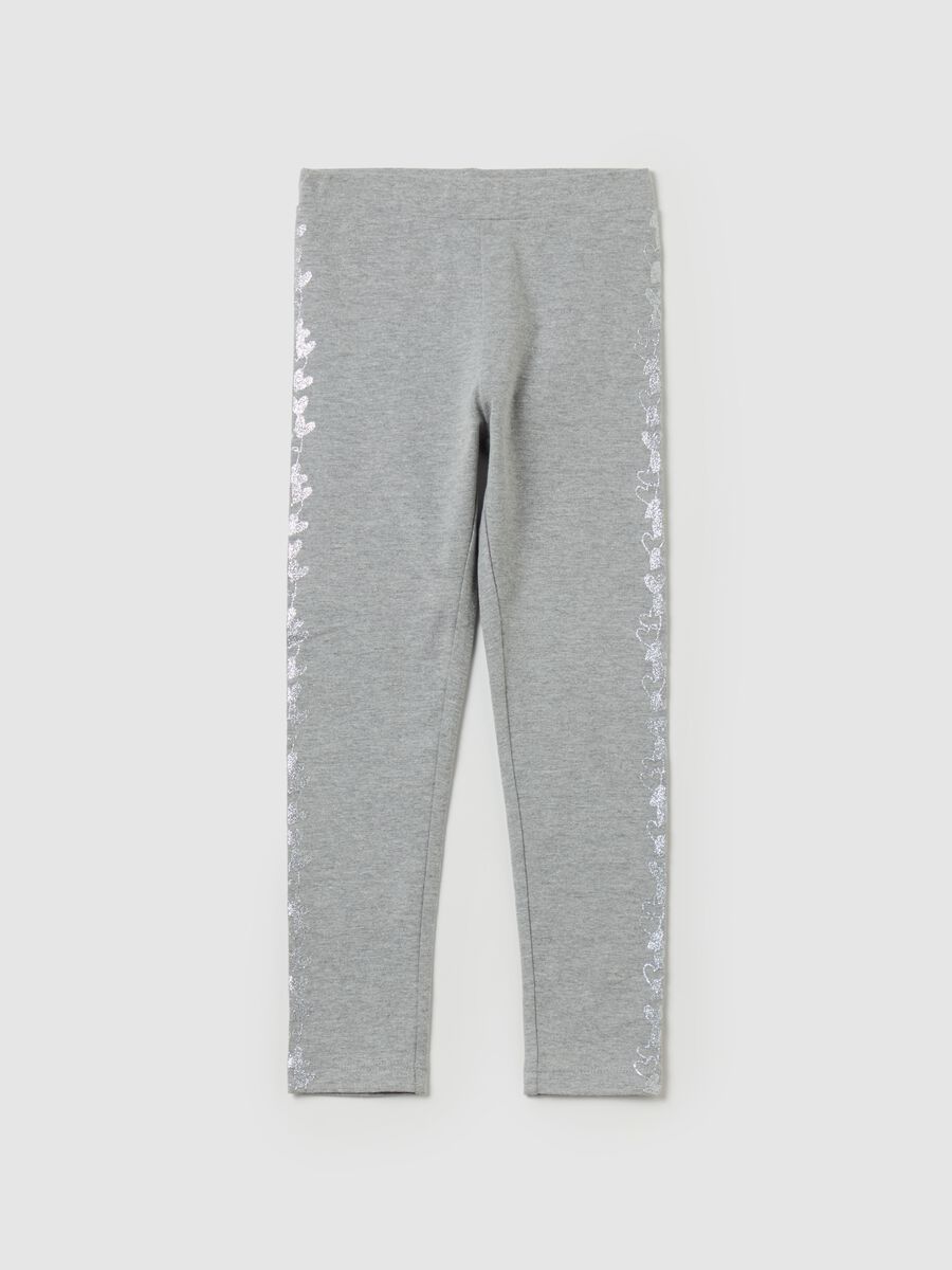 Leggings with glitter print_0