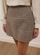 Brown wool-blend check mini skirt_2