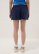 Short blu in misto cotone con vita elasticizzata_2
