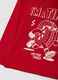 Red oversized pure organic cotton T-shirt with racing print for boys_3