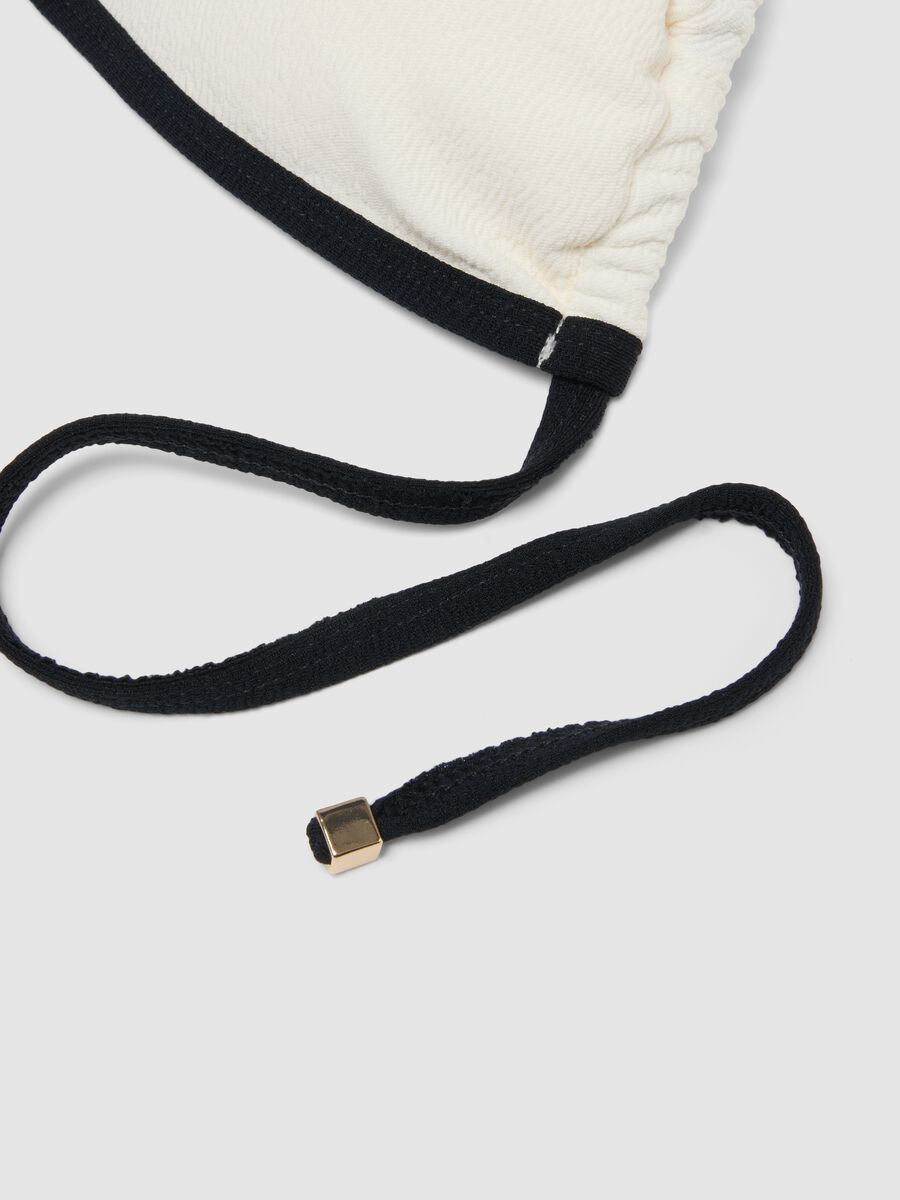 Multicolour triangle bikini top in stretch fabric_5