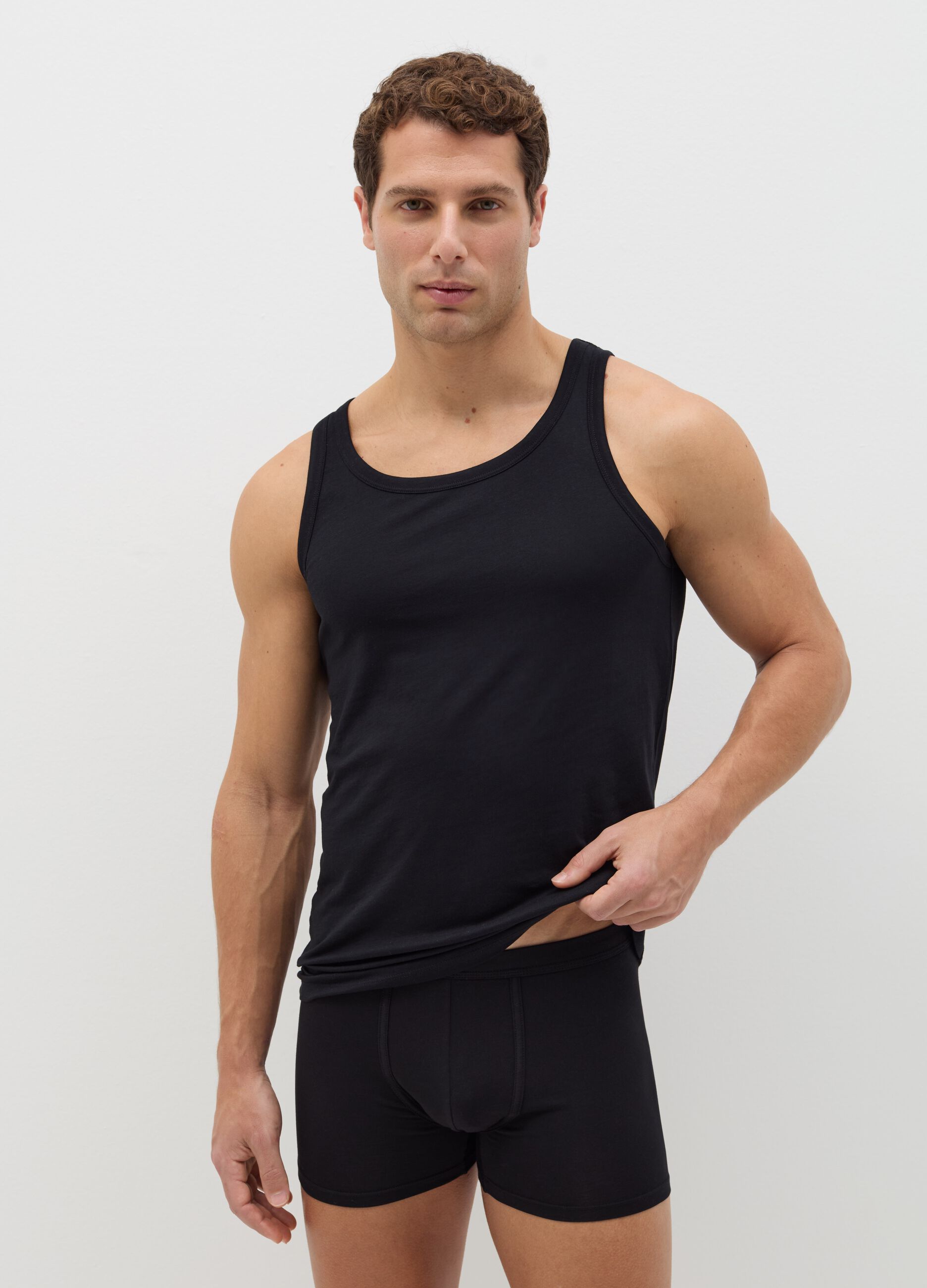 Two-pack midi boxer shorts in Supima cotton
