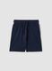 Shorts in puro cotone blu da bambino regular fit_0