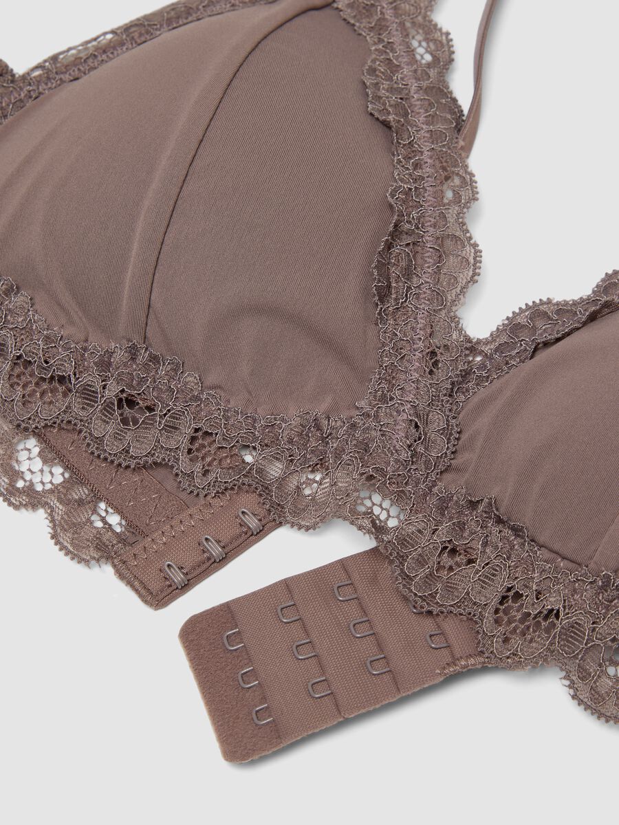 Reggiseno a triangolo grigio in microfibra elasticizzata con pizzo_1