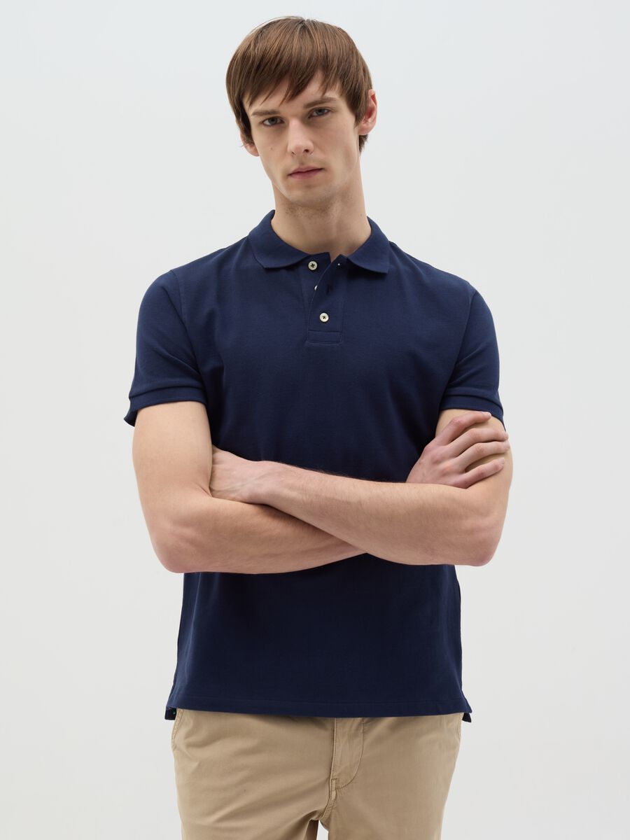 Polo shirt in organic cotton piquet_0