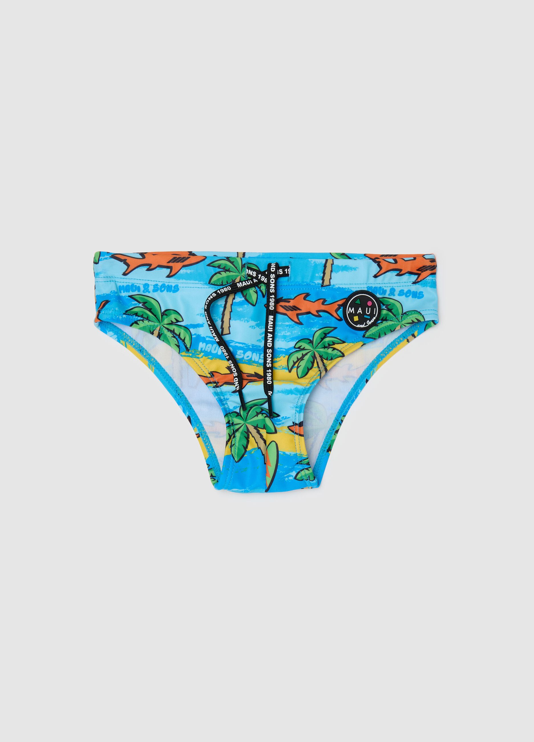 Maui & Sons Graphic Swim Brief