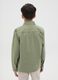 Boys&rsquo; shirt in 100% green cotton with oversized fit and button fastening_2