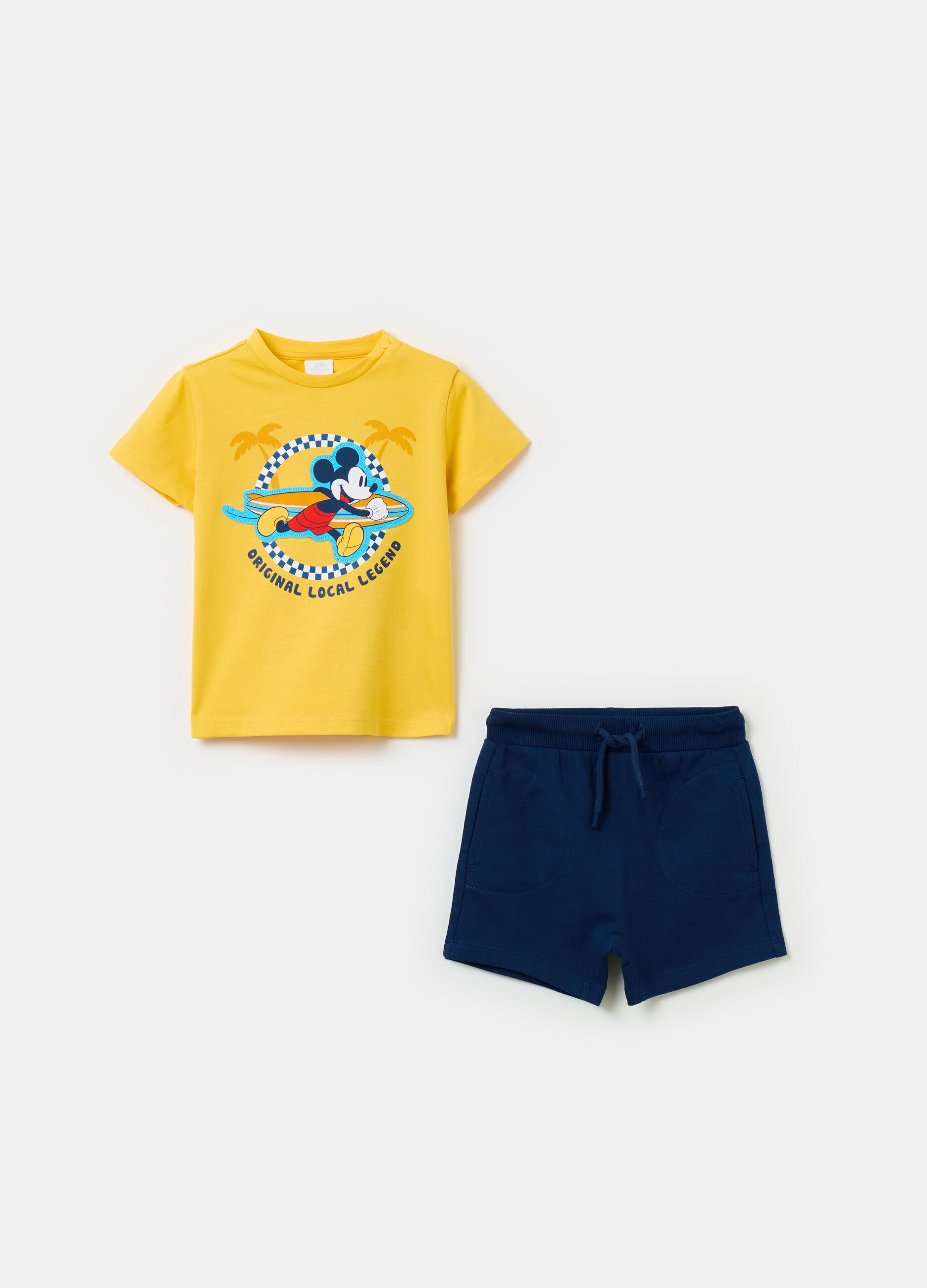 Cotton jogging set with Mickey Mouse print